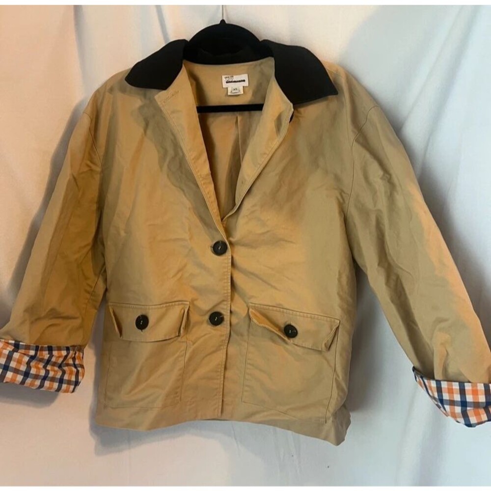 Find Me Now Check Barn Jacket – Beige with Plaid Lining
